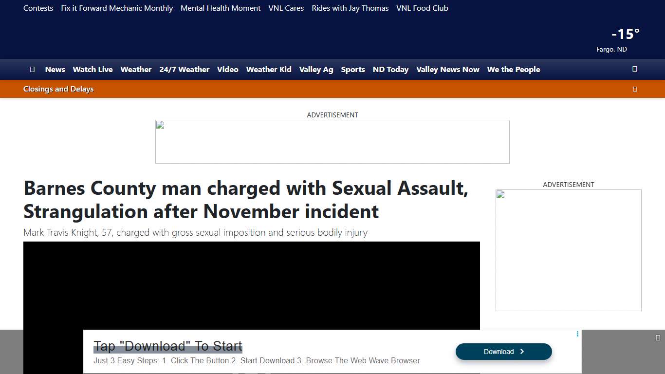 Barnes County man charged with Sexual Assault, Strangulation after November incident